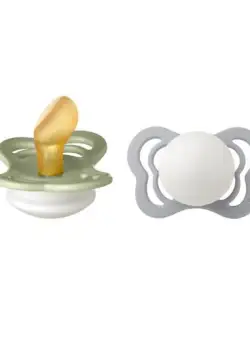 Set 2 Suzete Fosforencente Couture Glow Latex, Tetina Anatomica, 0 Luni +