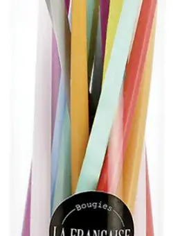 Set 20 lumanari aniversare La Francaise Colorama Happy d5mm h10cm multicolor