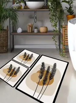 Set 3 covorase baie Day Sunrise, Multicolor, 100% poliester, 50 x 60 cm / 60 x 100 cm