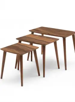 Set 3 masute auxiliare RUYA , maro inchis, 62 47 31x39x50 45 40 cm