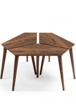 Set 3 masute auxiliare VENUS, nuc, 64x33x40 cm