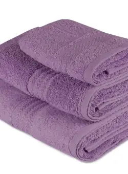 Set 3 prosoape Rainbow, Liliac, 100% bumbac, 30 x 50 cm / 50 x 90 cm / 70 x 140 cm