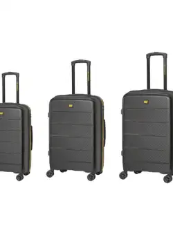 Set 3 trollere CATERPILLAR Cargo 20/24/28 inch, material ABS (Negru)