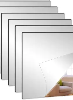 Set 32 oglinzi acrilice decorative design patrat 20 X 20 cm