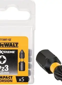 Set 5 capete de torsiune PZ3 25mm DeWalt - DT7388T