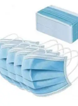 Set 50 bucati masti medicale faciale, uz medical, 3 pliuri, straturi nesterile, EN14683, BFE ≥ 95%