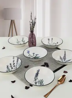 Set 6 Boluri Zuppe, Ceramica, Alb, 18 cm