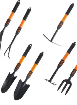 Set 7 unelte de gradina pentru plantare, prelucrare sol si ingrijire plante