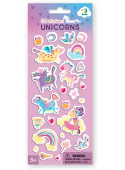 Set abtibilduri 3D - Unicorni