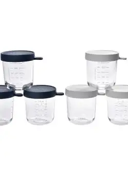 Set Beaba 6 recipiente sticla 250ml - Bleumarin