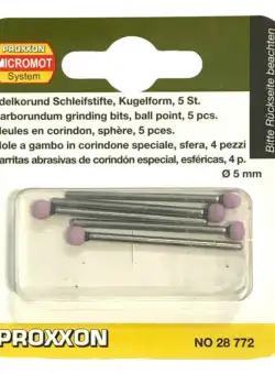 Set biaxuri din corindon de forma sferica Micromot Proxxon 28772, O5 mm, 5 bucati
