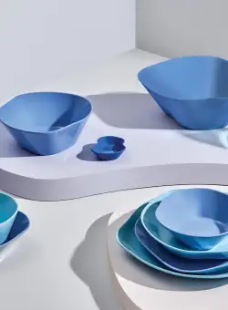 Set boluri, Albastru, 24x10x24 cm