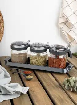 Set borcane de condimente, Multicolor