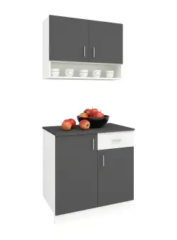 Set Bucatarie Berna, Antracit/Alb, L 80 cm