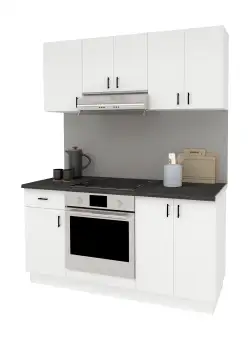 Set Bucatarie Karo V6, Alb, Blat Thermo 28 mm, L 160 cm