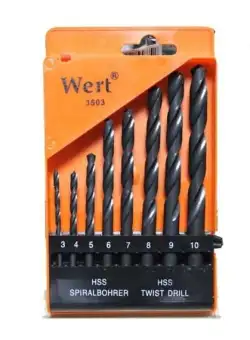 Set burghie HSS Wert 3503, O3-10 mm, 8 piese