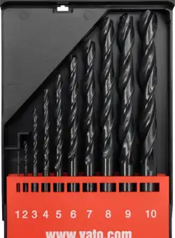 SET BURGHIE METAL HSS 10 BUC 1-10MM YATO