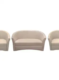 Set canapea CAFENEA 2-1-1 fixa, 2 locuri si doua fotolii fixe, bej