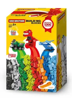 Set caramizi de constructie tip building blocks,Lele Brother, Multicolor, 1000 piese