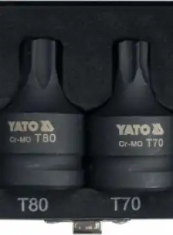 Set chei tubulare de impact YATO torx SPLINE M16-M18 T70-T100 CrMo 3 4 6buc
