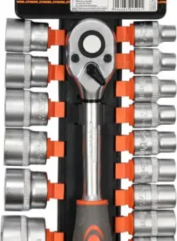 Set chei tubulare STHOR antrenor cu clichet 1 2 8 - 32mm 19buc