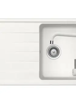 Set chiuveta bucatarie Schock Element D-100S si baterie bucatarie Schock Fonos Cristalite Alpina 78 x 50 cm