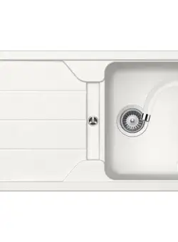 Set chiuveta bucatarie Schock Formhaus D-100 si baterie bucatarie Schock Plutos Cristalite Alpina 86 x 50 cm