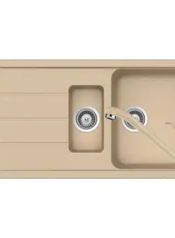 Set chiuveta bucatarie Schock Formhaus D-150Lsi baterie bucatarie Schock Cosmo Cristalite Moonstone 100 x 50 cm