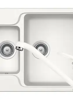 Set chiuveta bucatarie Schock Manhattan N-150 si baterie bucatarie Schock Cosmo Cristalite Alpina 61 x 51 cm