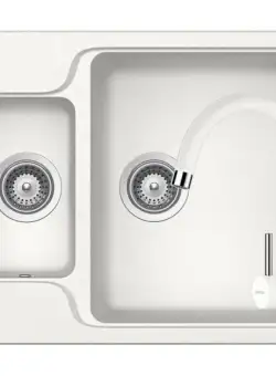 Set chiuveta bucatarie Schock Manhattan N-150 si baterie bucatarie Schock Plutos Cristalite Alpina 61 x 51 cm