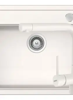 Set chiuveta bucatarie Schock Mono N-100 si baterie bucatarie Schock Laios Cristadur Polaris 57 x 51 cm