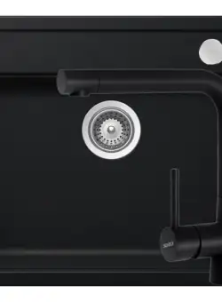 Set chiuveta bucatarie Schock Mono N-100 si baterie bucatarie Schock Laios Cristadur Puro 57 x 51 cm