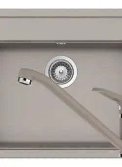 Set chiuveta bucatarie Schock Nemo N-100 si baterie bucatarie Schock Cosmo Cristalite Concrete 57 x 51 cm