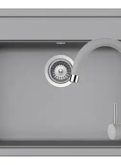 Set chiuveta bucatarie Schock Nemo N-100 si baterie bucatarie Schock Plutos Cristalite Croma 57 x 51 cm