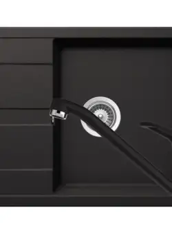 Set chiuveta bucatarie Schock Ronda D-100L si baterie bucatarie Schock Cosmo Cristalite Nero 65 x 50 cm