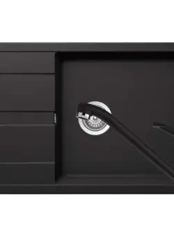 Set chiuveta bucatarie Schock Ronda D-100XL si baterie bucatarie Schock Cosmo Cristalite Nero 78 x 50 cm