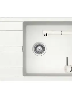 Set chiuveta bucatarie Schock Ronda D-100XL si baterie bucatarie Schock Epos Cristalite Alpina cu dus extractibil 78 x 50 cm