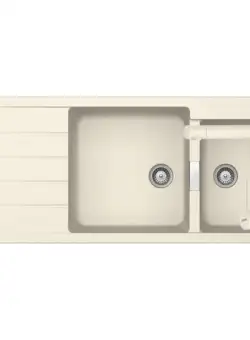 Set chiuveta bucatarie Schock Signus D-175 si baterie bucatarie Schock Laios Cristadur Magnolia 116 x 50 cm