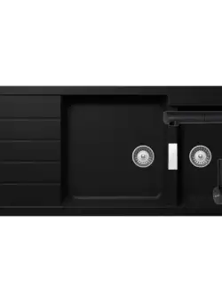 Set chiuveta bucatarie Schock Signus D-175 si baterie bucatarie Schock Laios Cristadur Puro cu dus extractibil 116 x 50 cm