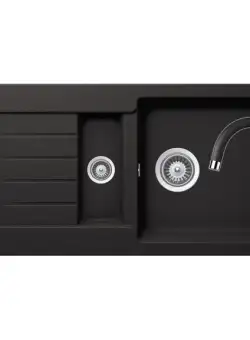 Set chiuveta bucatarie Schock Typos D-150S si baterie bucatarie Schock Plutos Cristalite Nero 86 x 43,5 cm