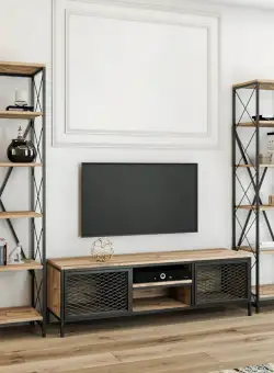 Set Comoda TV + 2 rafturi Maxim (3 piese)