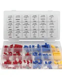 Set conectori si terminale pentru cabluri electrice Toolland TLNHAS05, 150 piese