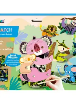 Set creativ de razuit - Animale de padure in miscare