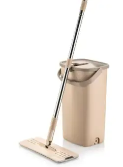 Set Curatenie Galeata cu Storcator si Mop Plat, Green Line