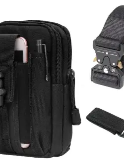 Set Curea, borseta, carabina tip militar, foarte rezistente, Nylon, negru