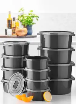 Set cutie de depozitare, Gri, 9.5x22 cm