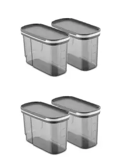 Set cutie de depozitare Storage Box Set BNMKUCUKERZAK4 Bucatarie, Gri, 10 x 20 x 13 cm