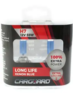 Set de 2 becuri Halogen H7 +100% Intensitate - LONG LIFE - CARGUARD