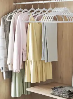 Set De 50 De Umerase Din Catifea, Argintiu Si Alb, 43.5 Cm