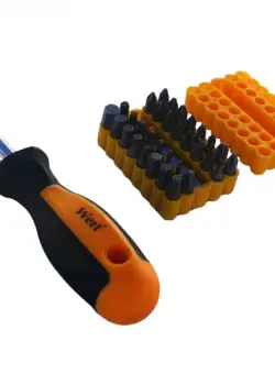 Set de biti cu surubelnita Wert 2255, 33 bucati